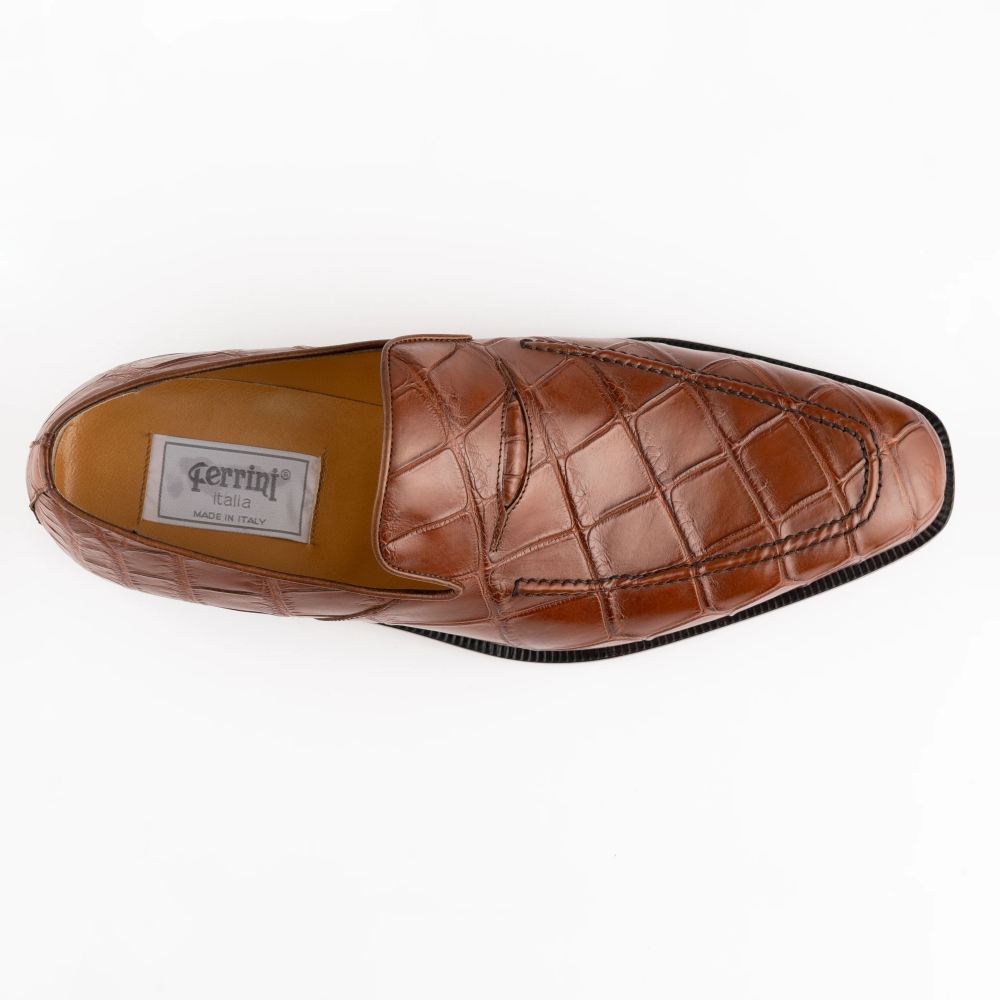 New Arrivals Ferrini Men's Alligator 3877-Cognac