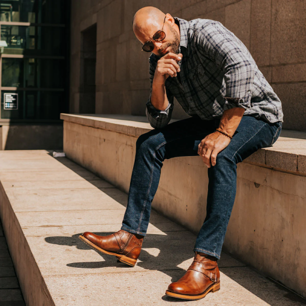 FREEBIRD STYLISH OUTLET MEN'S RAILROAD-COGNAC | STYLISH OUTLET