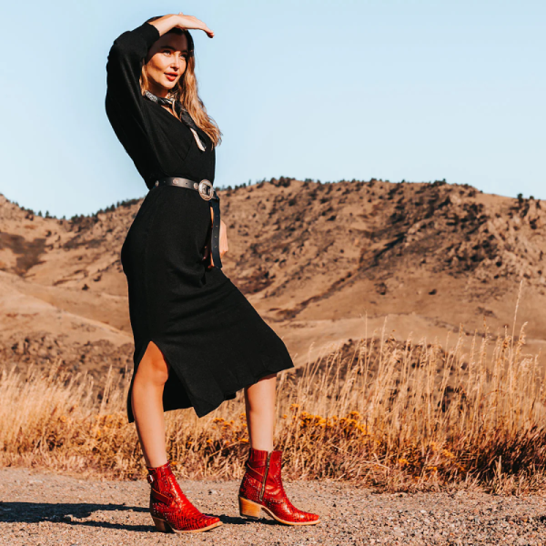 FREEBIRD STYLISH OUTLET WOMEN'S MORGAN-RED PYTHON | STYLISH OUTLET