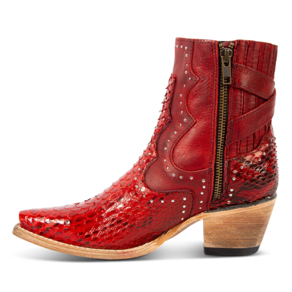 FREEBIRD STYLISH OUTLET WOMEN'S MORGAN-RED PYTHON | STYLISH OUTLET
