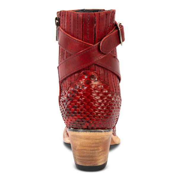 FREEBIRD STYLISH OUTLET WOMEN'S MORGAN-RED PYTHON | STYLISH OUTLET