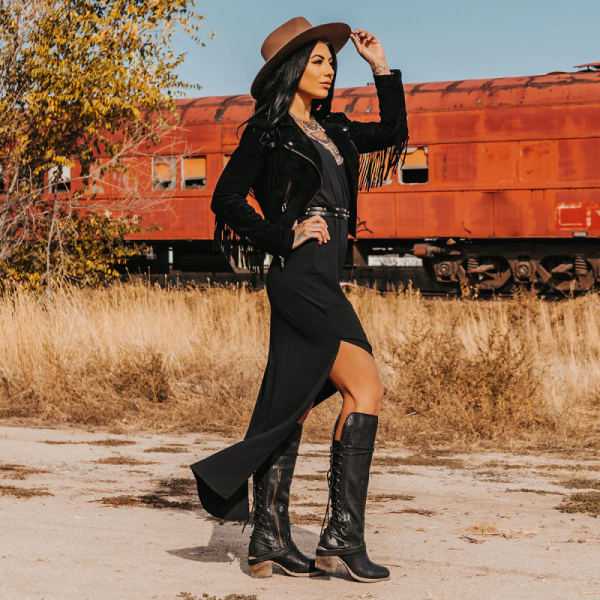 FREEBIRD STYLISH OUTLET WOMEN'S COAL-BLACK SNAKE | STYLISH OUTLET