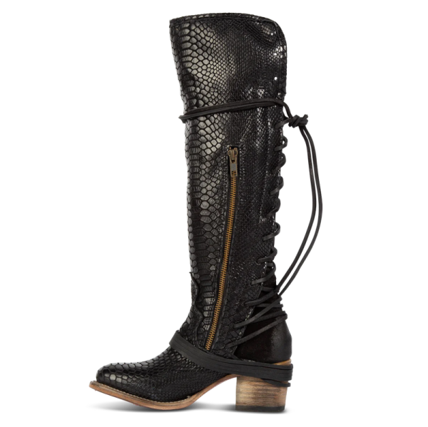 FREEBIRD STYLISH OUTLET WOMEN'S COAL-BLACK SNAKE | STYLISH OUTLET