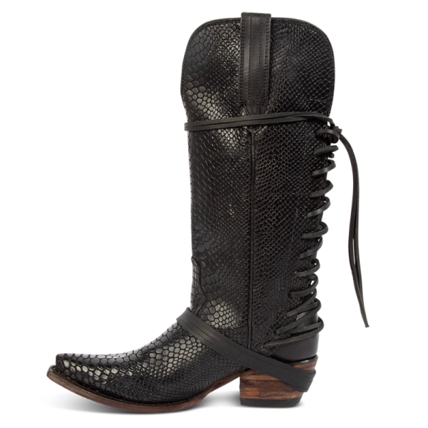 FREEBIRD STYLISH OUTLET WOMEN'S WARDON-BLACK SNAKE | STYLISH OUTLET
