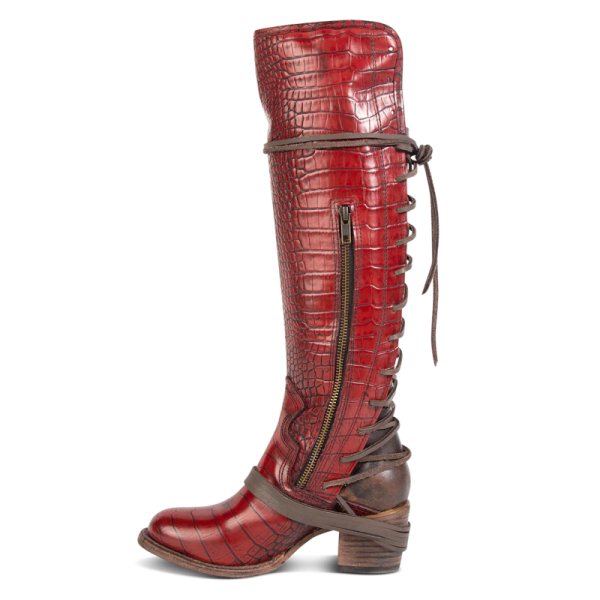 FREEBIRD STYLISH OUTLET WOMEN'S COAL-RED CROCO | STYLISH OUTLET