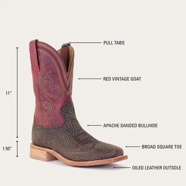 LATEST HYER BOOTS MEN'S EASTON - Brown/Red