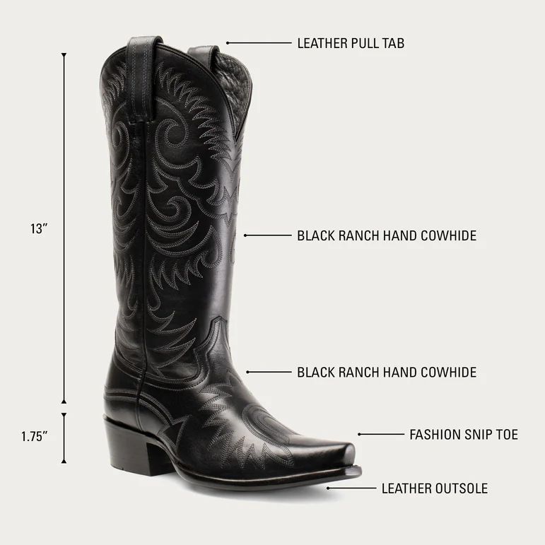 LATEST HYER BOOTS WOMEN'S ROAD TO ARIZONA - Black
