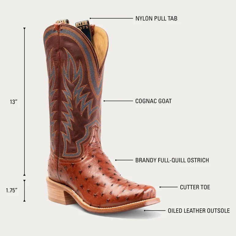 LATEST HYER BOOTS MEN'S CULVER - Brandy/Cognac