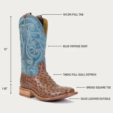 LATEST HYER BOOTS MEN'S JETMORE - Tabac/Blue