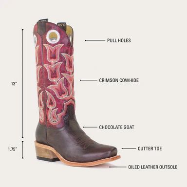 LATEST HYER BOOTS WOMEN'S TIPTON - Brown/Red