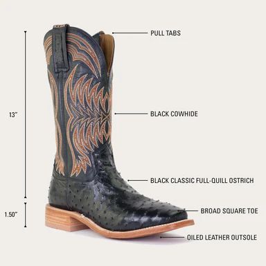 LATEST HYER BOOTS MEN'S LANGDON - Black/Black