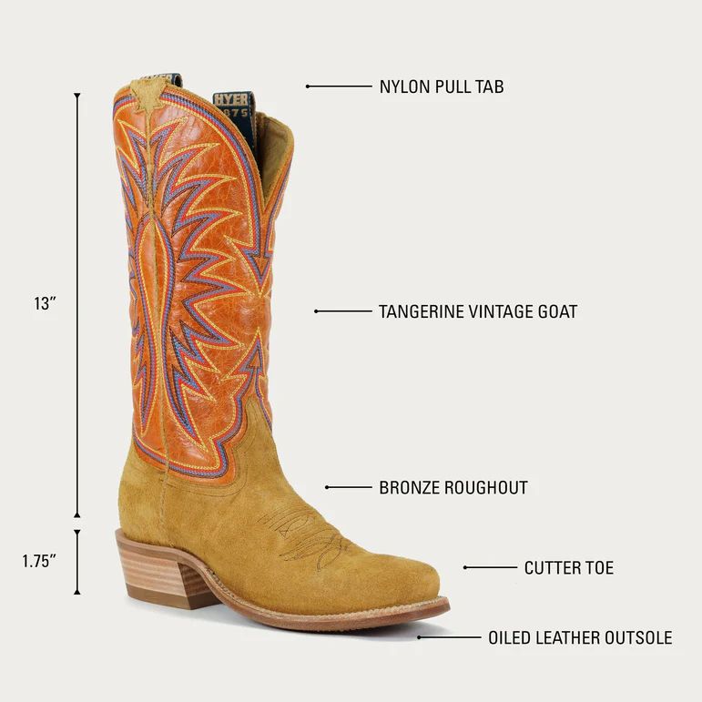 LATEST HYER BOOTS MEN'S SPEARVILLE - Bronze/Tangerine