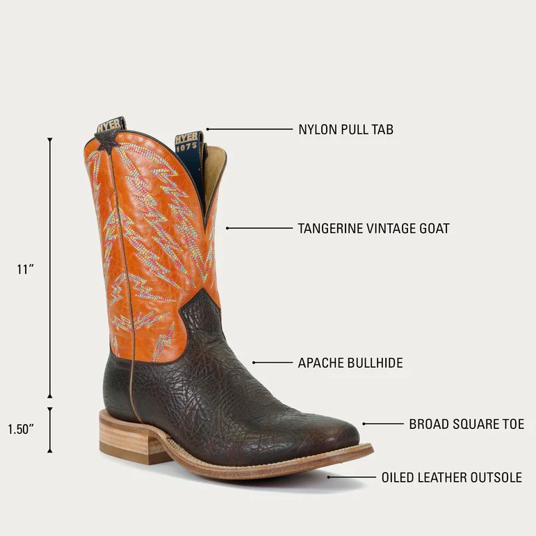 LATEST HYER BOOTS MEN'S HAZELTON - Apache/Tangerine
