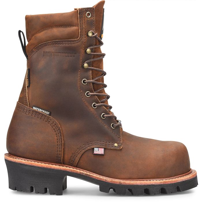 Latest Men's Matterhorn Super Collar Safety Toe Logger - Dark Brown (Brown)