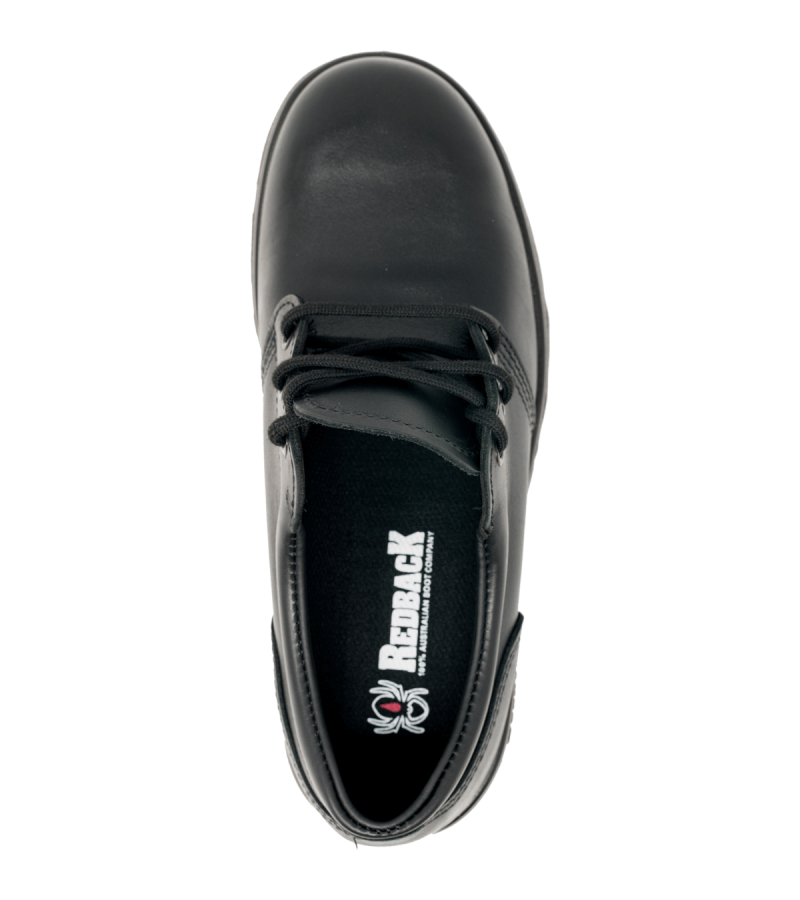 REDBACK FREE DELIVERY MEN'S WALKABOUT (STEEL TOE)-BLACK WAXY