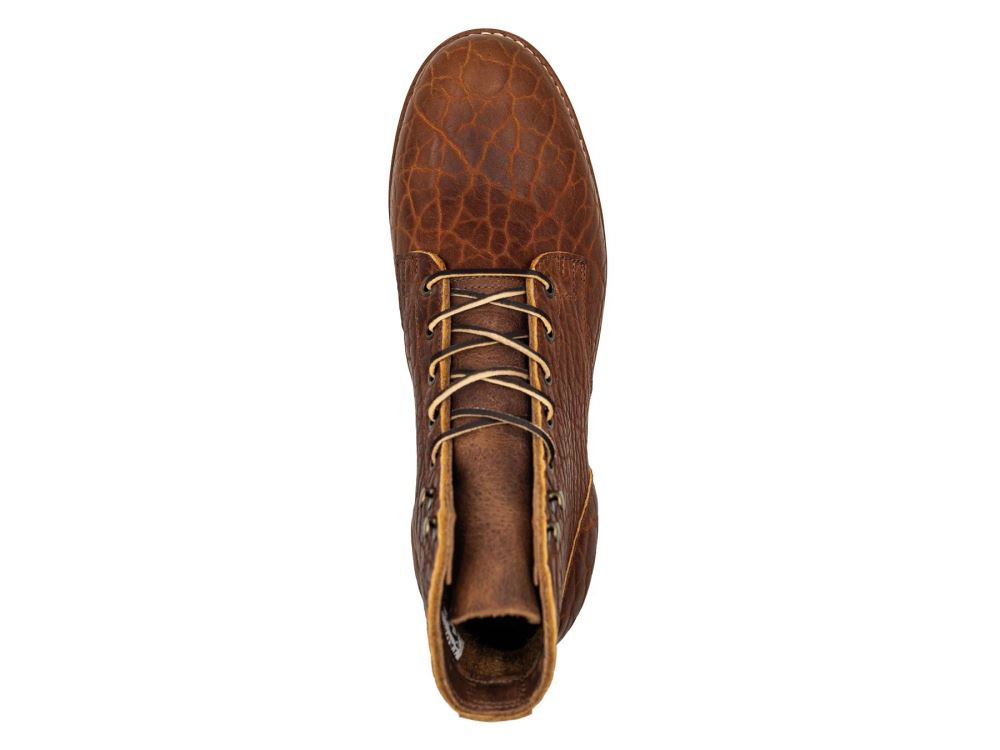Special Offer | Truman Men's Cognac Shrunken Bison | Plain Toe