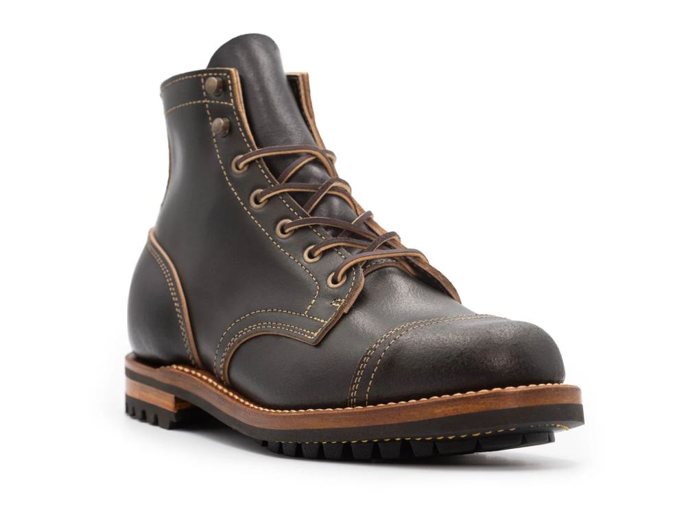 Special Offer | Truman Men's Black Waxed Flesh | Cap Toe