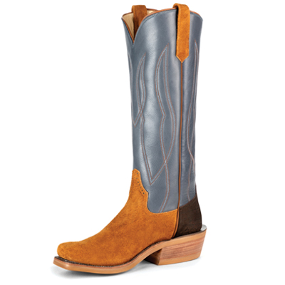 PROMOTION RIOS BOOTS 16" NAVY WAXY KANSAS & RUST CRAZYHORSE REVERSE R9030 PROMOTION RIOS BOOTS 16" NAVY WAXY KANSAS & RUST CRAZYHORSE REVERSE R9030